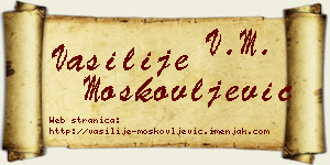 Vasilije Moskovljević vizit kartica